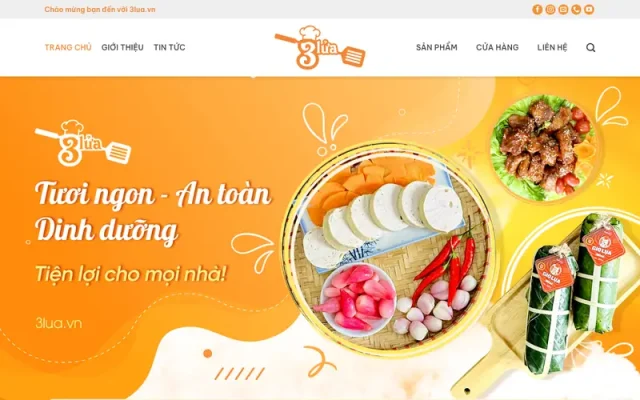 Mẫu web thực phẩm sạch 09