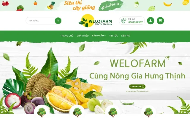 Mẫu web bán nông sản 05