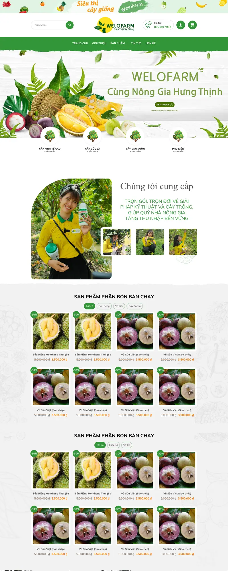Mẫu web bán nông sản 05