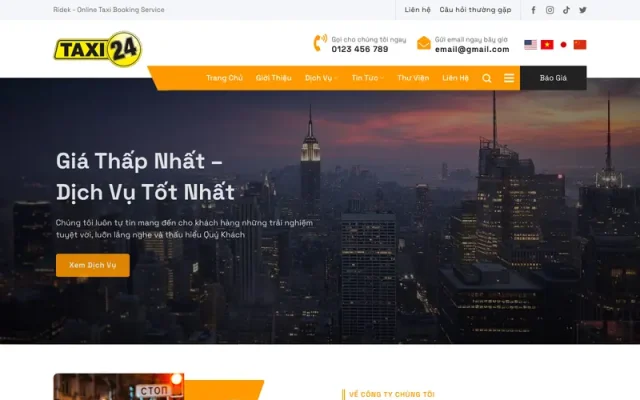 Mẫu web taxi 04