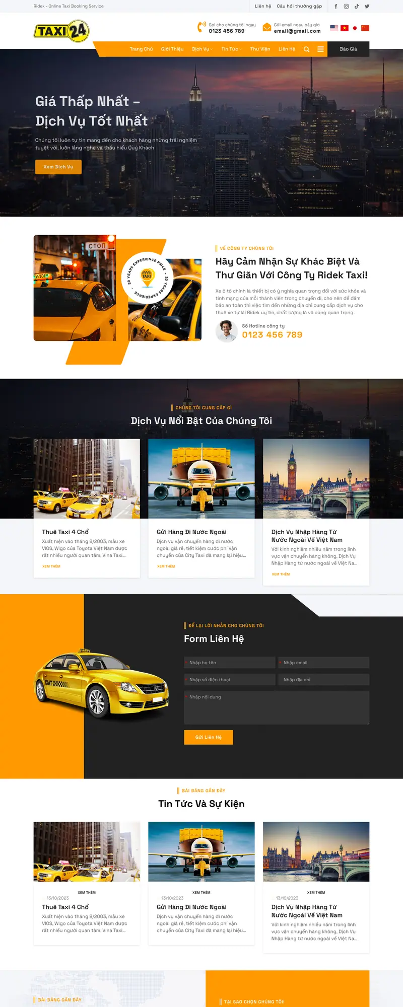 Mẫu web taxi 04