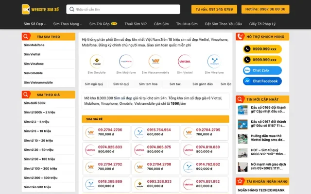 Mẫu web sim 02