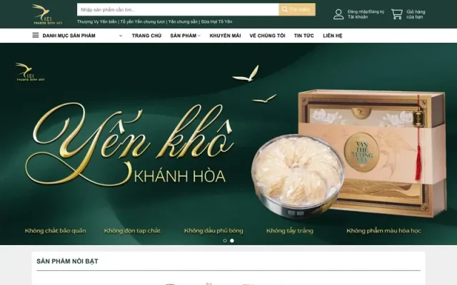 Mẫu web yến sào 04 – giống thượng đình yến
