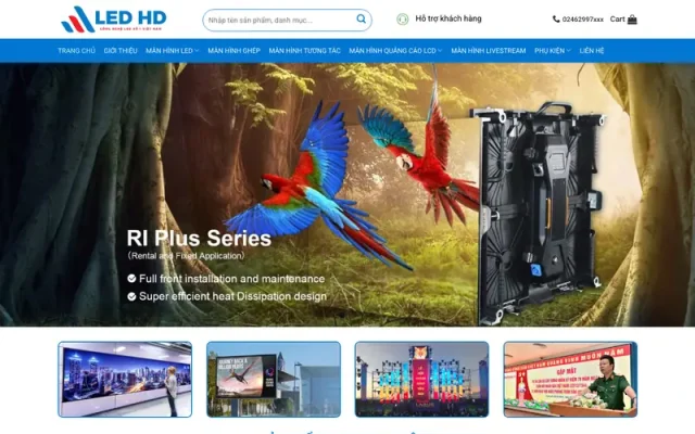 Mẫu web bán và thi công màn hình led