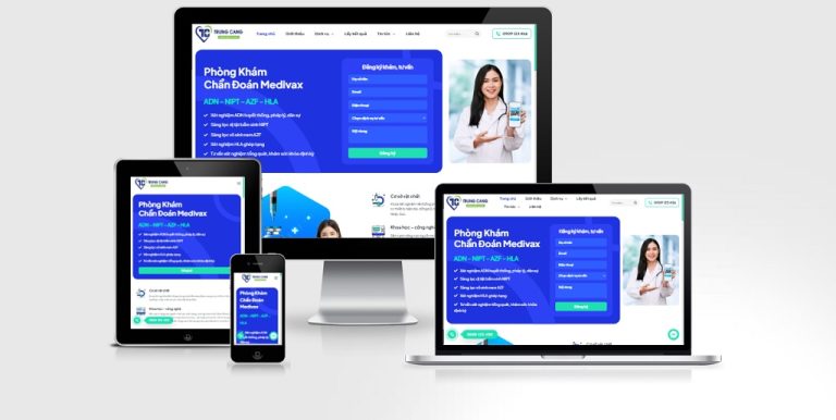 Mẫu Web phòng khám , dịch vụ xét nghiệm