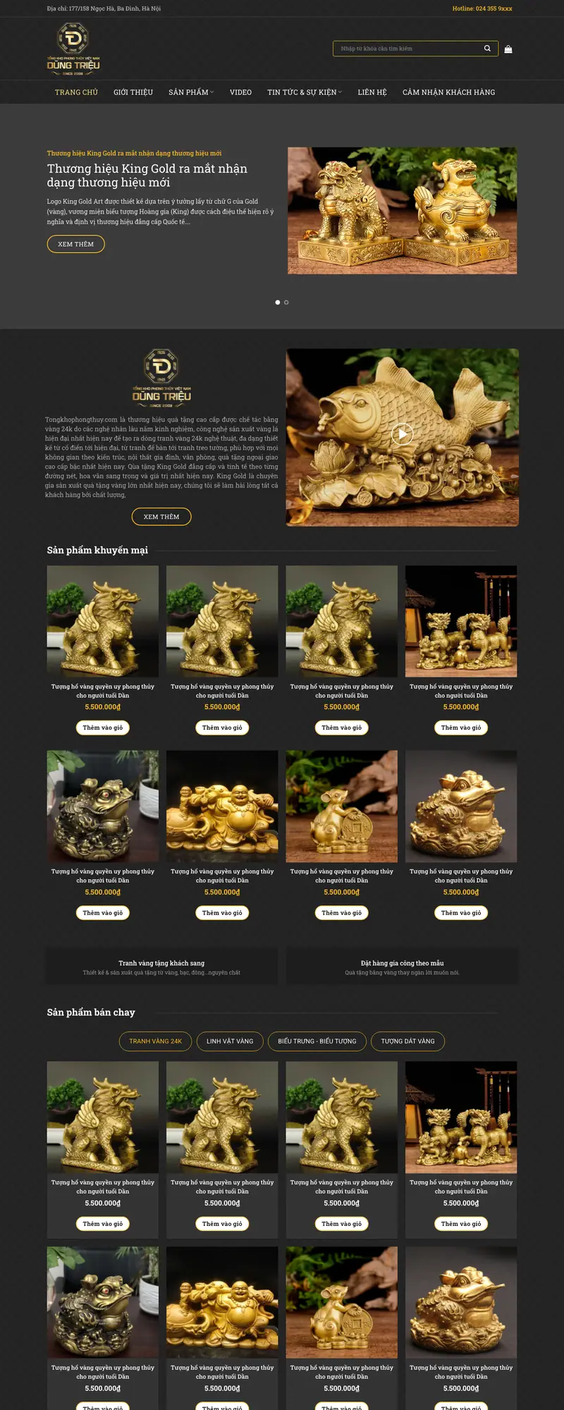 Mẫu web bán đồ phong thủy 02