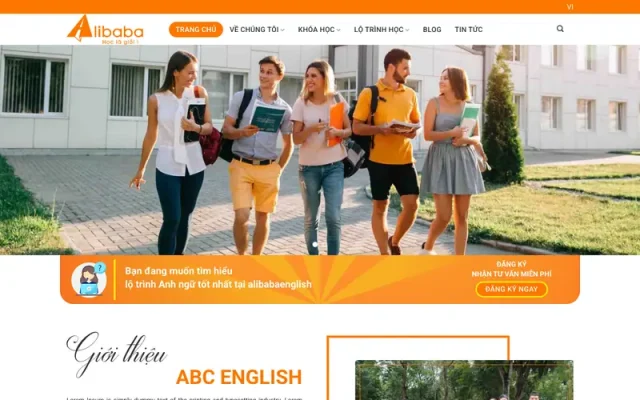 Mẫu web trung tâm đào tạo anh ngữ 02