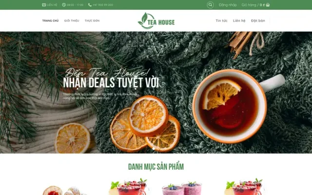 Mẫu web bán cafe 05