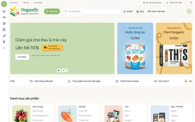 Mẫu web thực phẩm 3