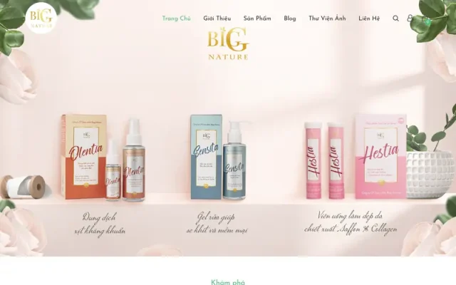 Mẫu web bán mỹ phẩm