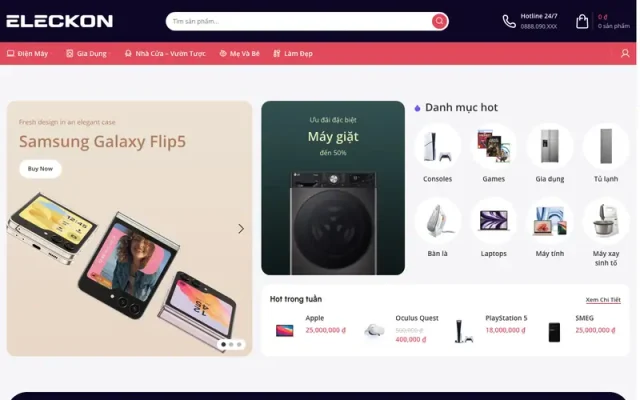 Mẫu web thương mại điện tử 6