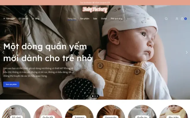 Mẫu web mẹ và bé 2