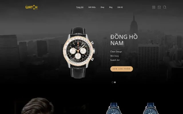 Mẫu web bán đồng hồ 1