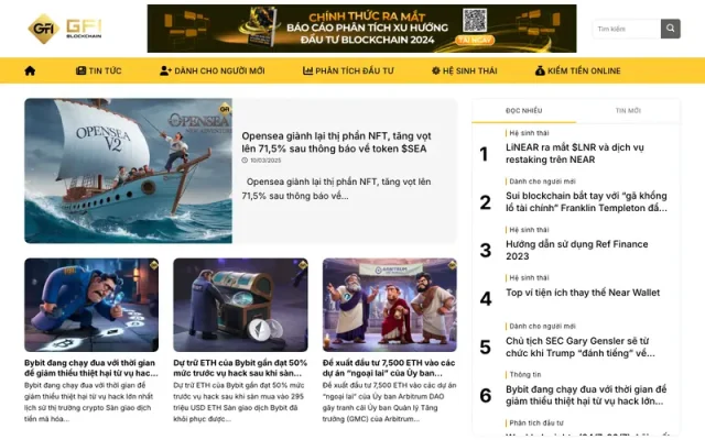 Mẫu web tin tức blockchain, crypto, coin