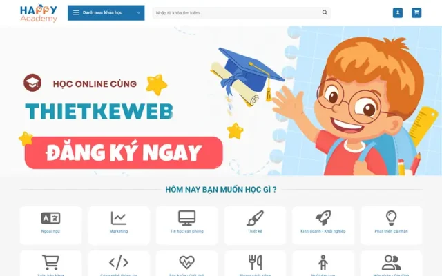Mẫu web bán khóa học