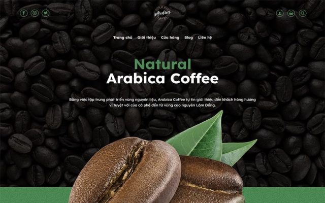 Mẫu web bán cafe 04