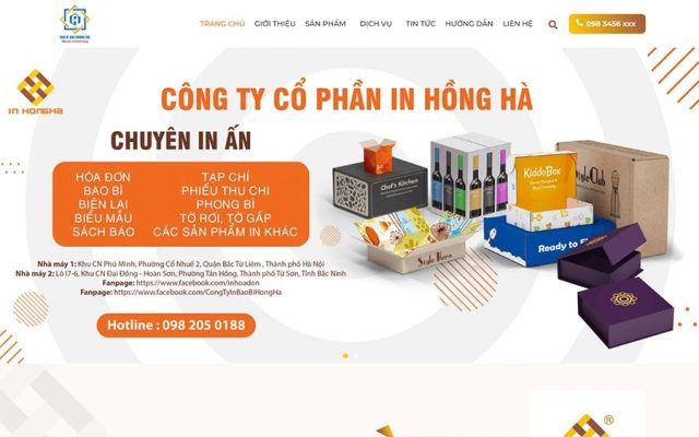 Mẫu web công ty in ấn 07
