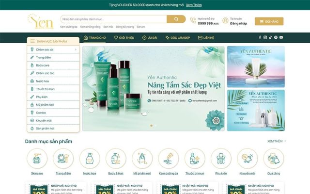 Mẫu web mỹ phẩm 22