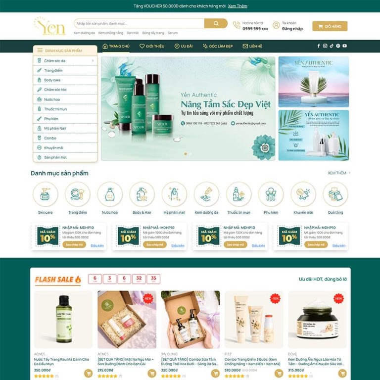Mẫu web mỹ phẩm 22