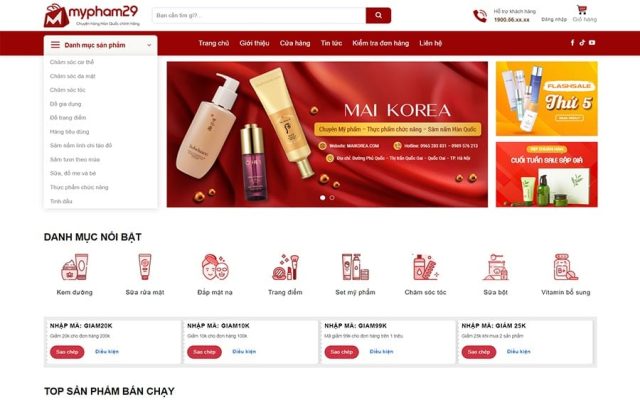Mẫu web mỹ phẩm 23