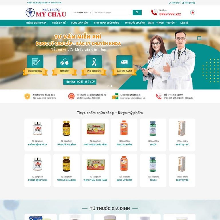 Mẫu web nhà thuốc 05