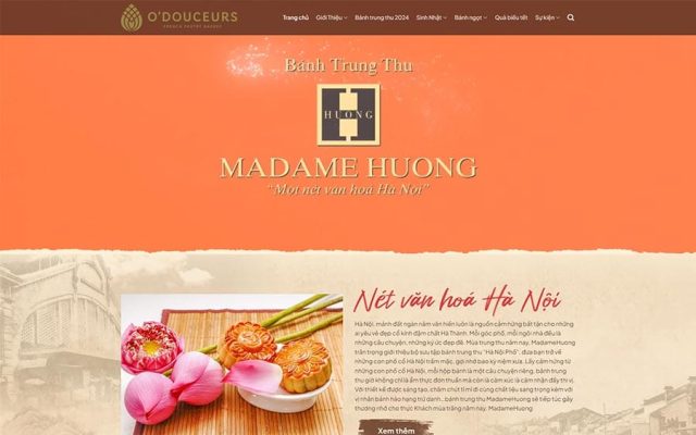 Mẫu web bán bánh trung thu năng động