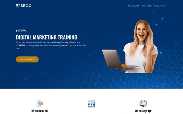Mẫu web đào tạo marketing, quảng cáo online 2