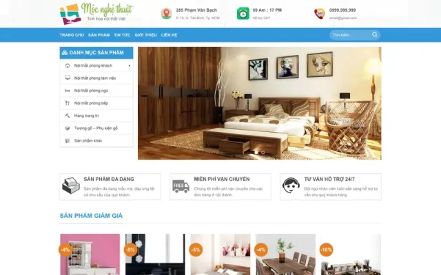 Mẫu web nội thất nhà cửa