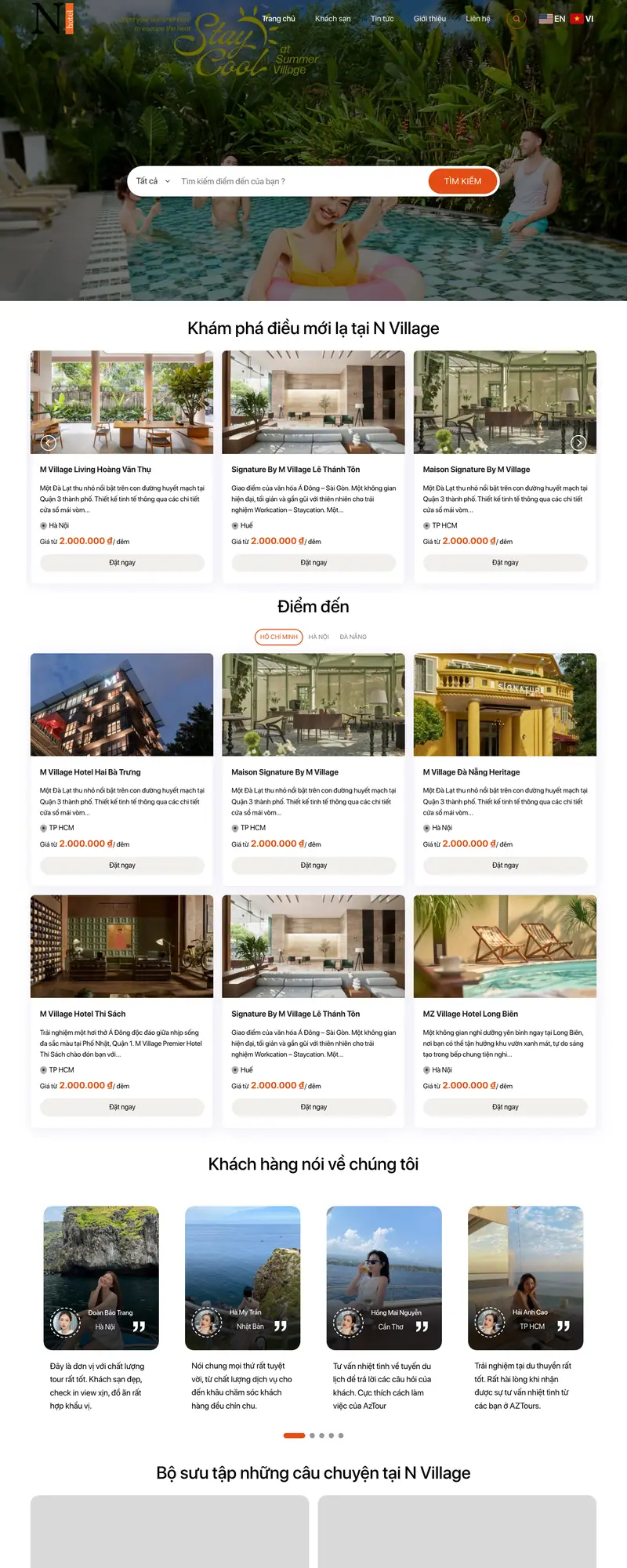 Mẫu web du lịch 28 – đặt phòng khách sạn
