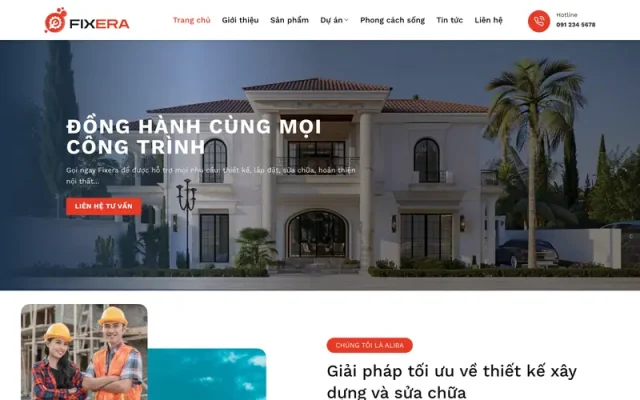 Mẫu web kiến trúc 07