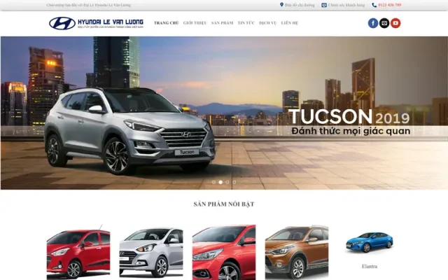 Mẫu web bán ô tô hiện đại