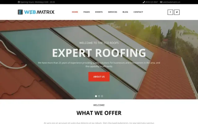Mẫu web giới thiệu công ty xây dựng