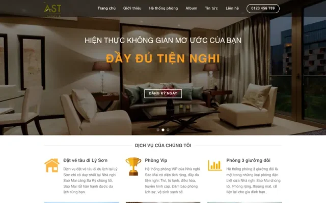 Mẫu web nhà nghỉ hiện đại
