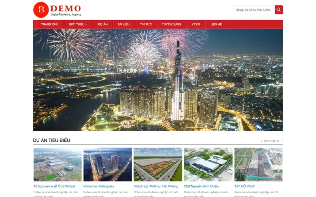 Mẫu web xây dựng hiện đại