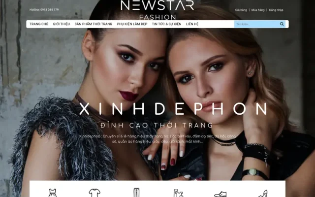 Mẫu web bán hàng thời trang nữ sang trọng