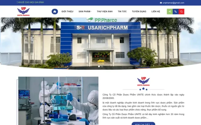 Mẫu web dược phẩm