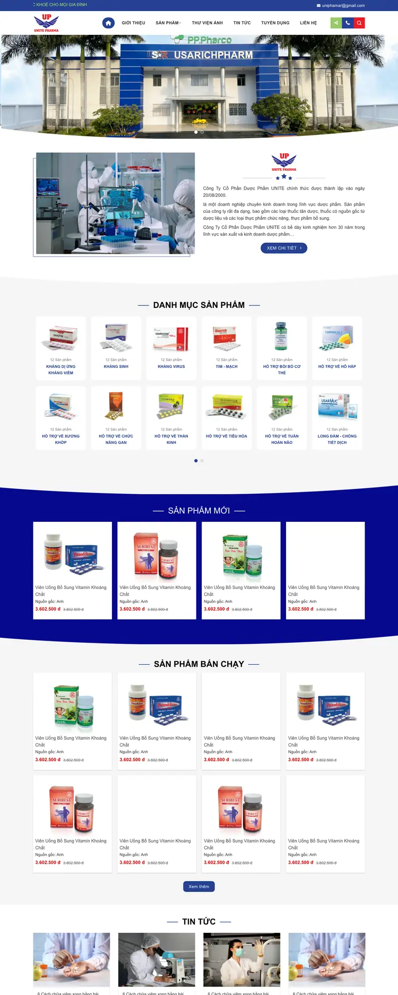 Mẫu web dược phẩm