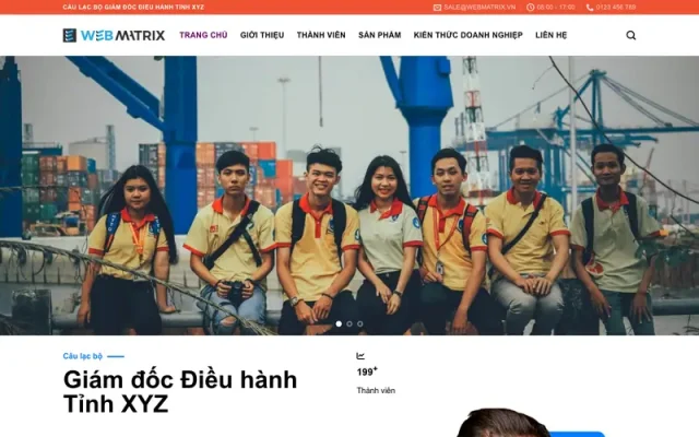Mẫu web giới thiệu về hiệp hội