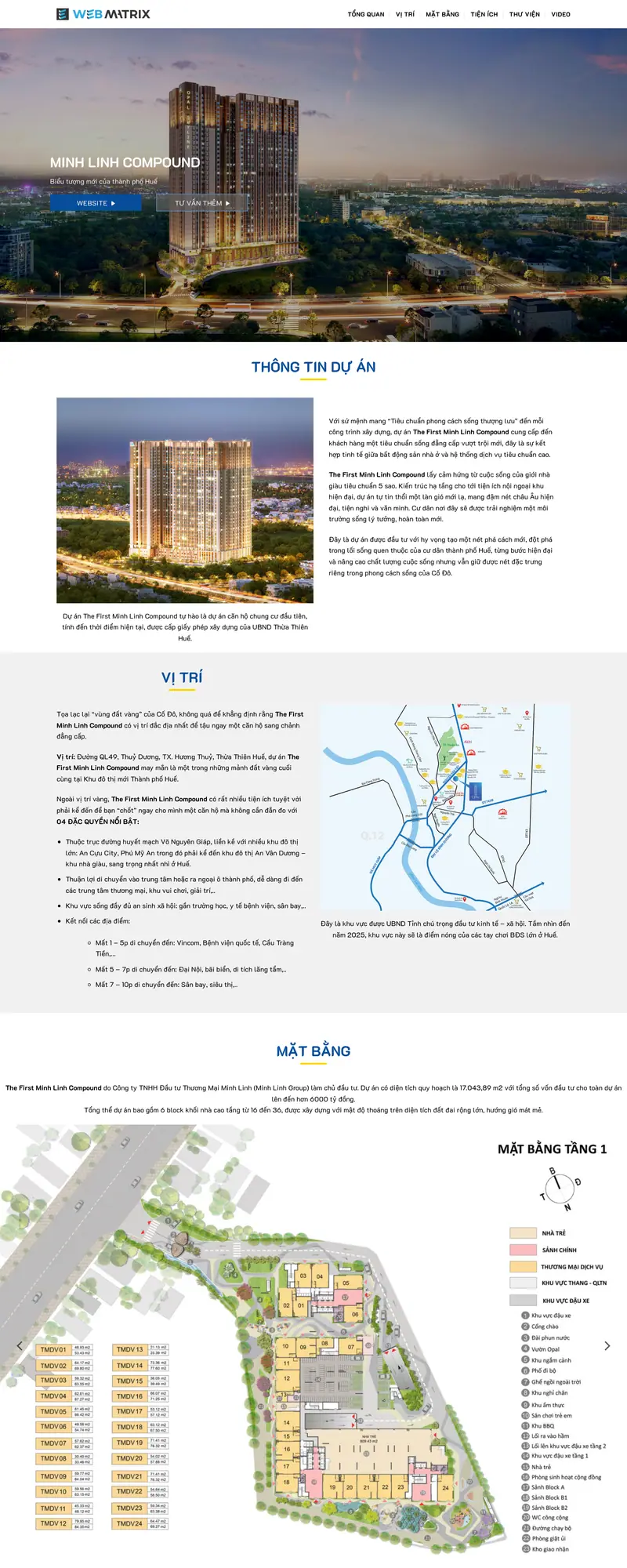 Mẫu web landingpage bất động sản – giao diện trang chủ