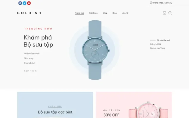 Mẫu web bán đồng hồ 2