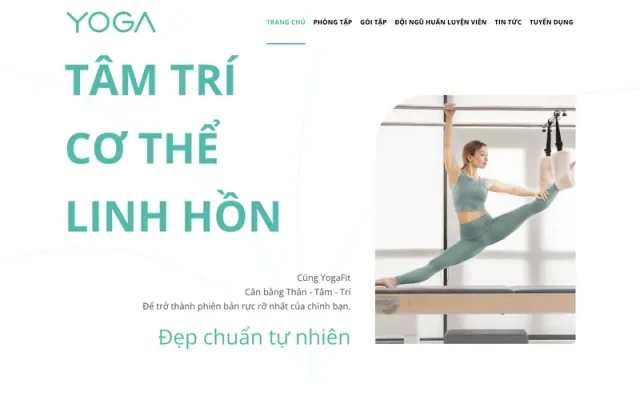 Mẫu web phòng yoga – fitness 3