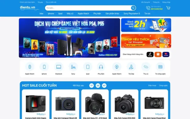 Mẫu web bán đồ công nghệ 04