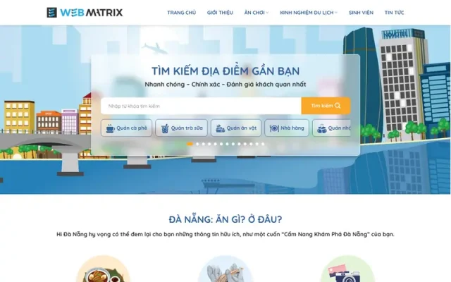 Mẫu web tìm kiếm địa điểm du lịch