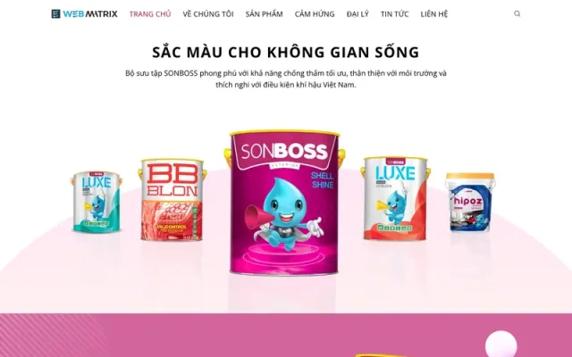 Mẫu web bán sơn