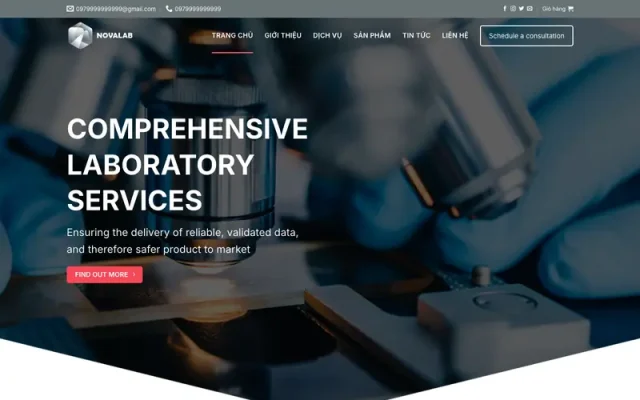 Mẫu web giới thiệu công ty chuyên nghiệp