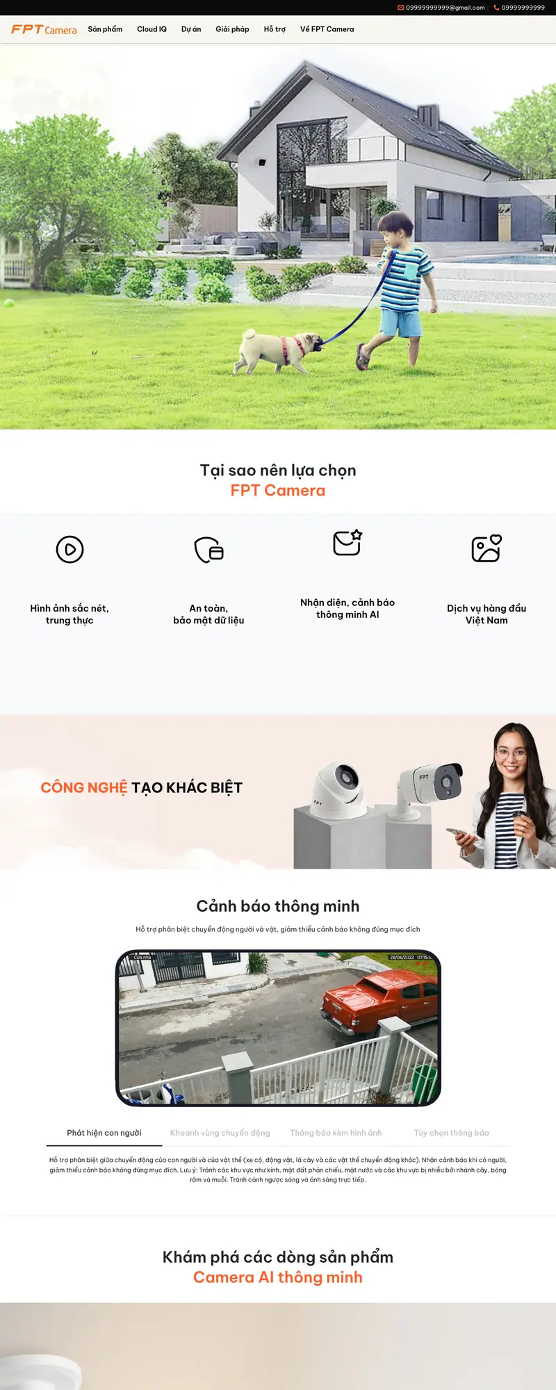 Mẫu web bán camera fpt tự nhiên