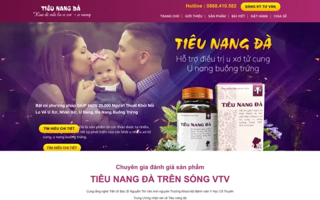 Mẫu web bán thuốc đông y điều trị bệnh phụ khoa chuyên nghiệp