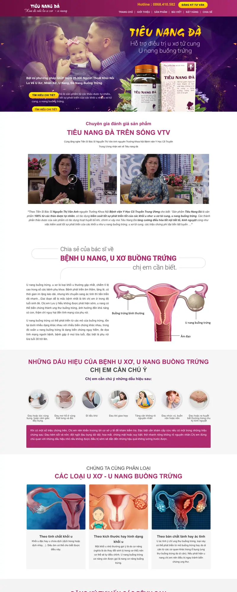 Mẫu web bán thuốc đông y điều trị bệnh phụ khoa chuyên nghiệp