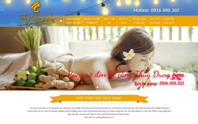 Mẫu web thẩm mỹ & spa thanh lịch