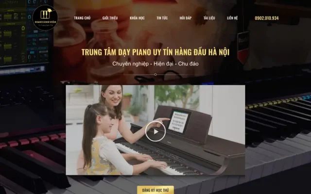 Mẫu web trung tâm dạy piano chuyên nghiệp